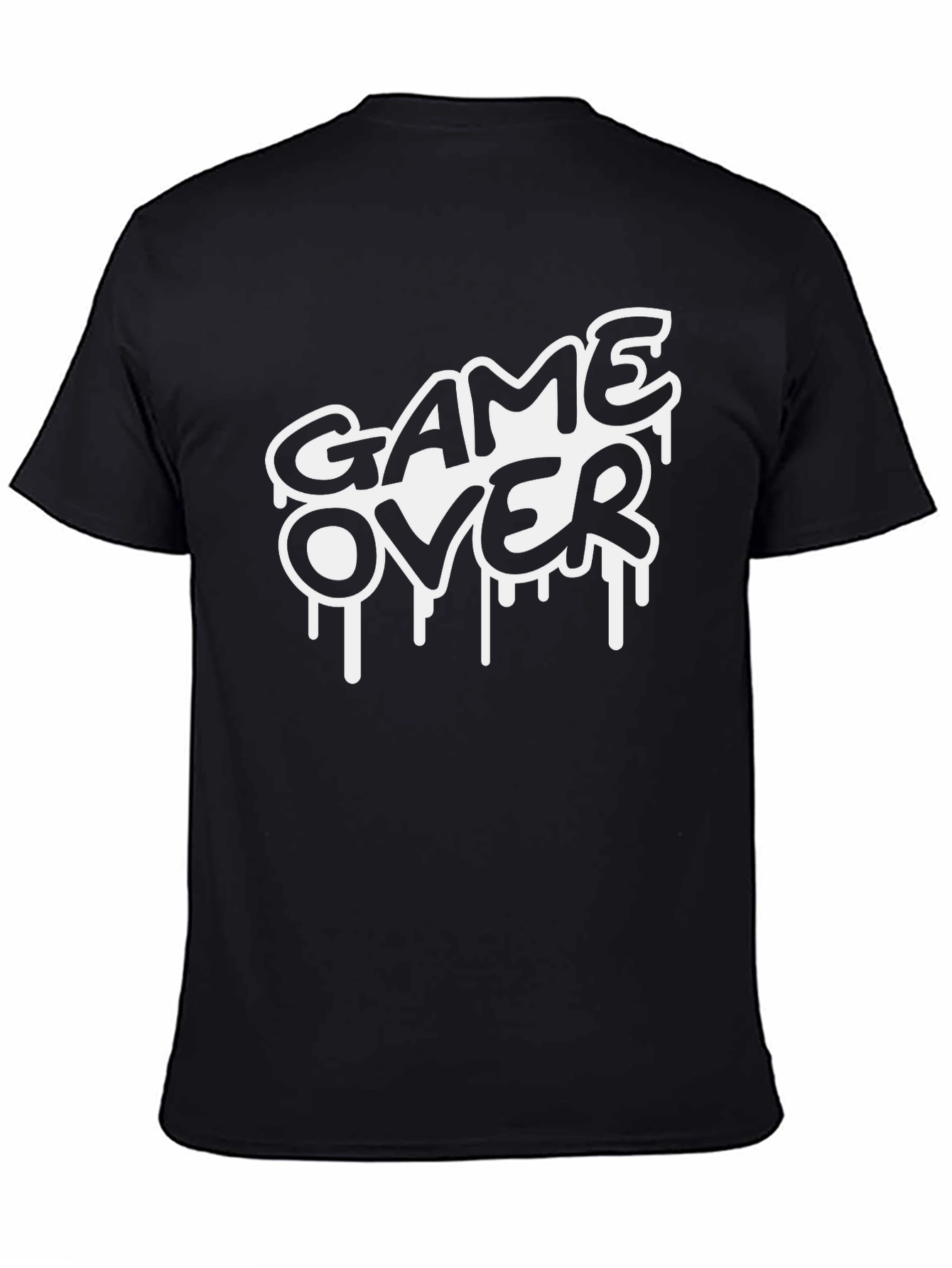 Game Over Graphic T-Shirt - Black Cotton Tee