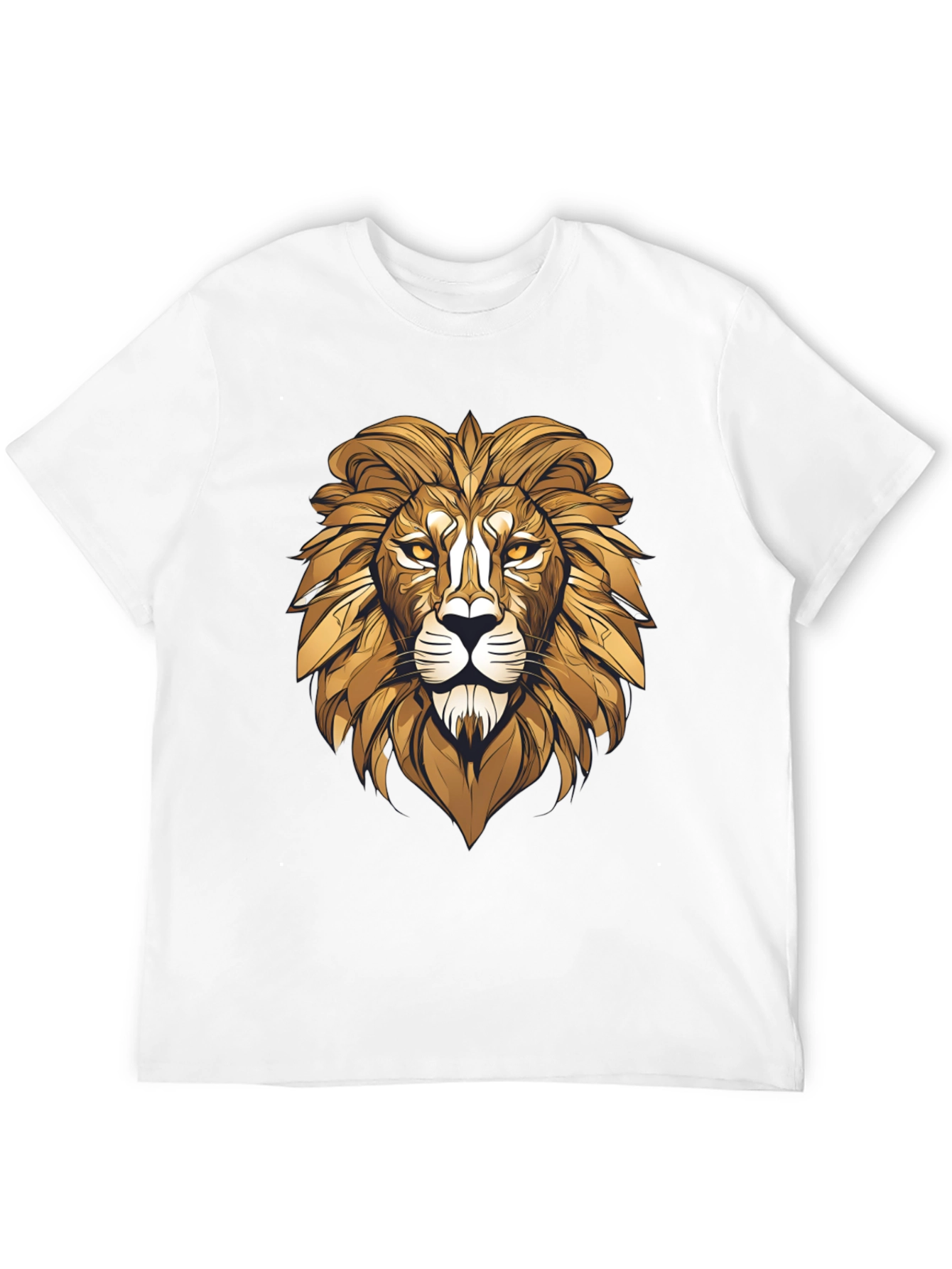 Bold Lion Graphic Tee - Black Cotton Blend