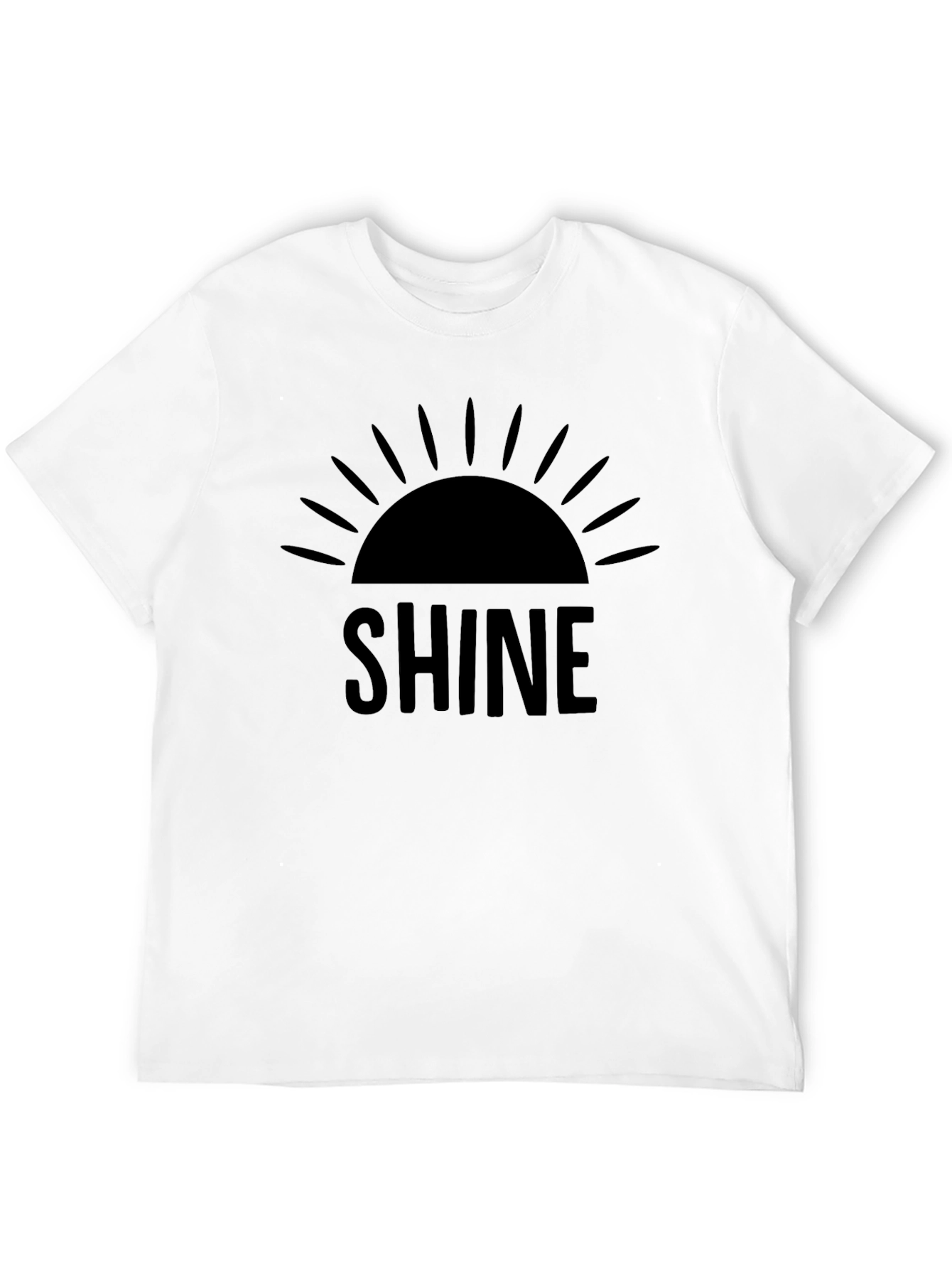 Shine Graphic Print Mens T-Shirt - Black
