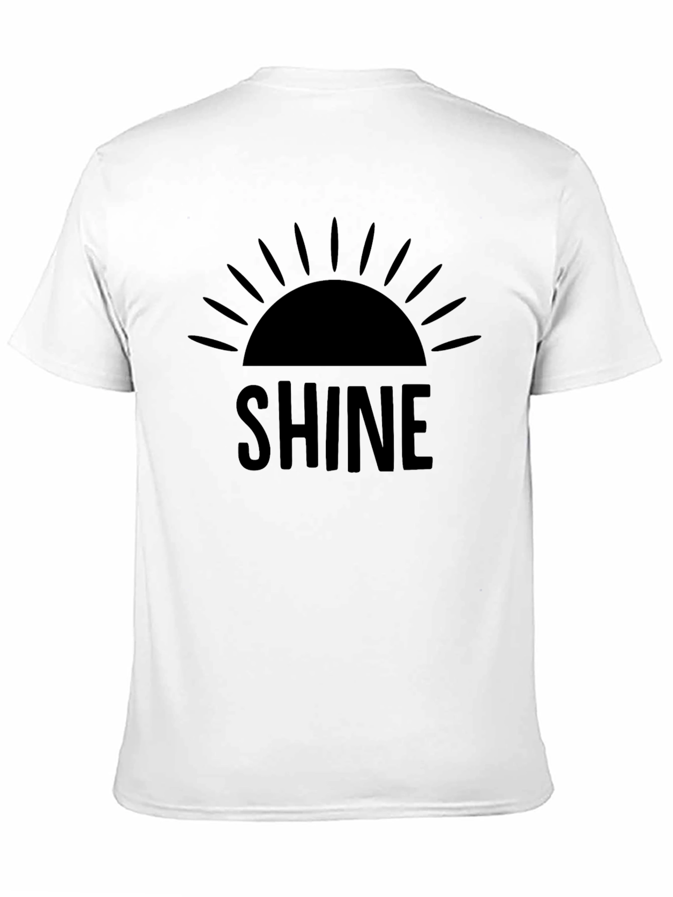 Shine Graphic Print Mens T-Shirt - Black