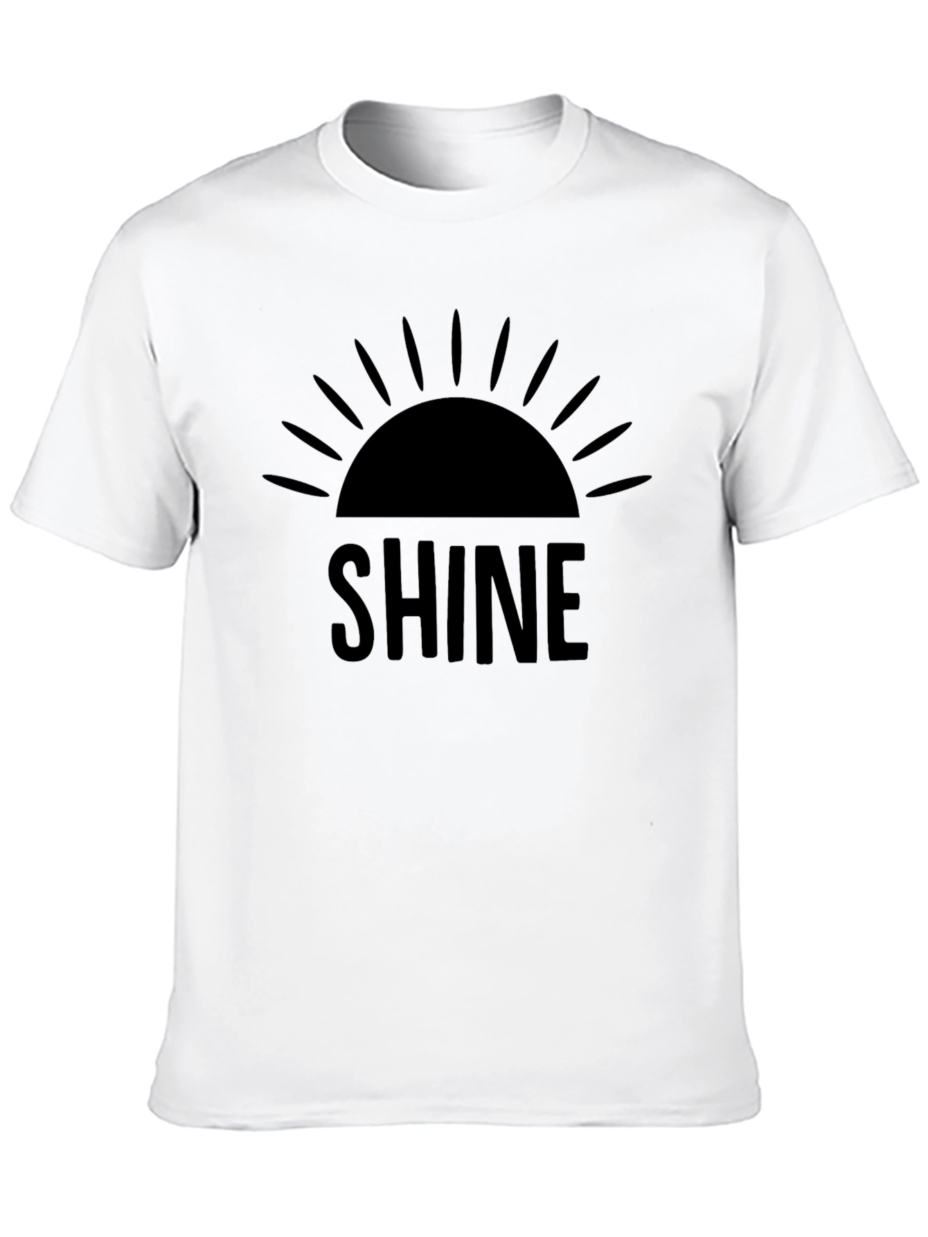 Shine Graphic Print Mens T-Shirt - Black