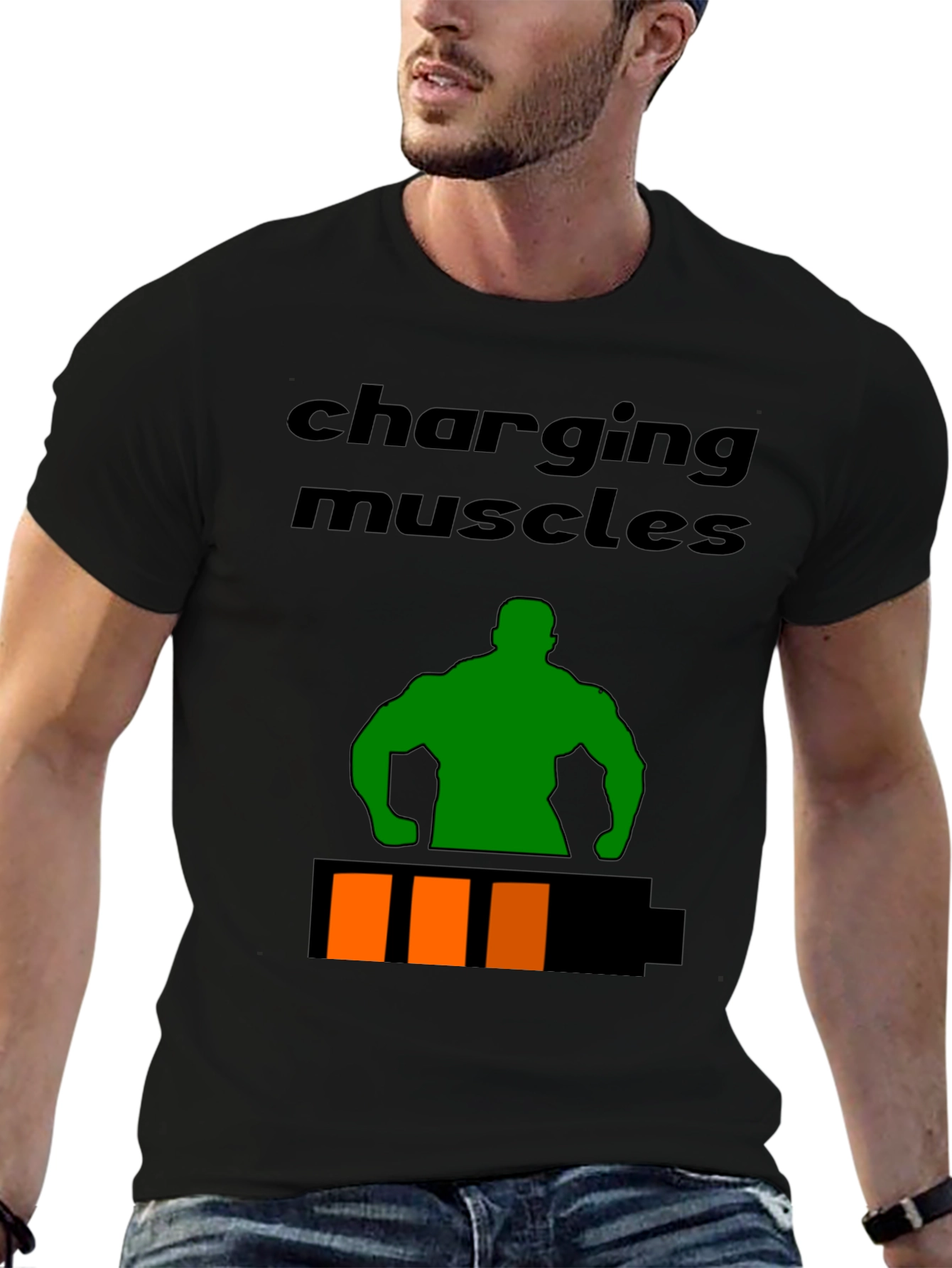 Charging Muscles Graphic T-Shirt - Fitness Apparel
