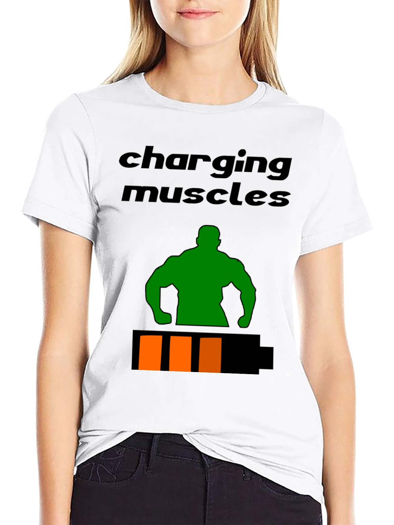 Charging Muscles Graphic T-Shirt - Fitness Apparel