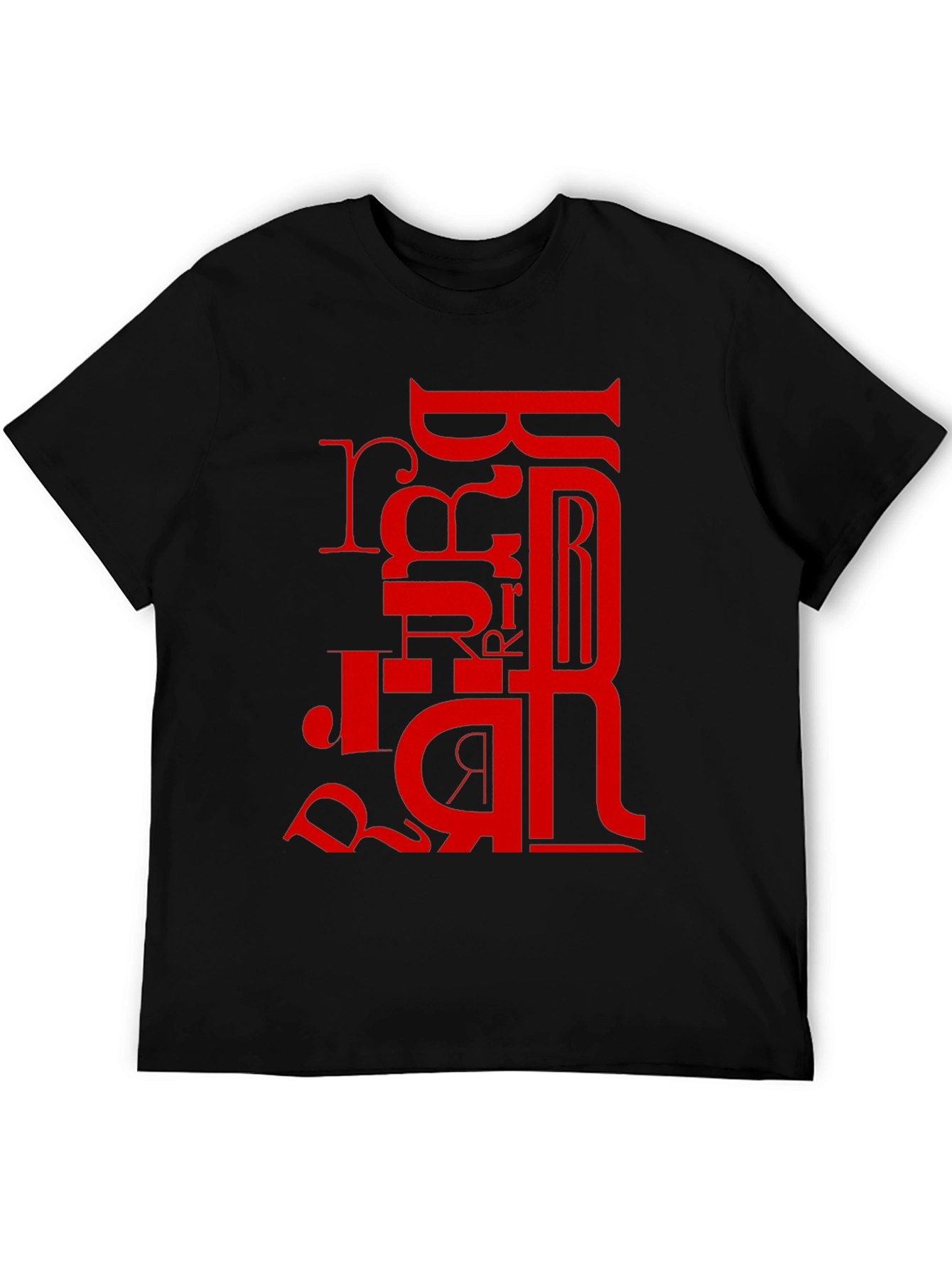 Red Letter Graphic Black T-Shirt