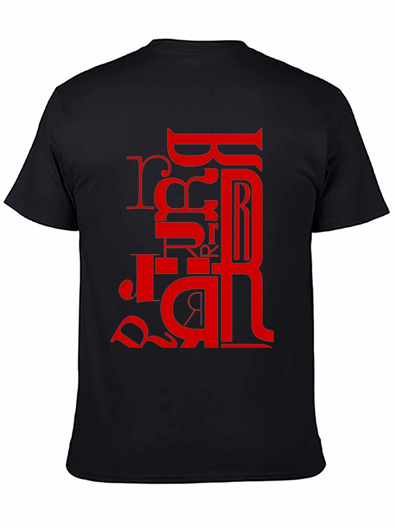 Red Letter Graphic Black T-Shirt