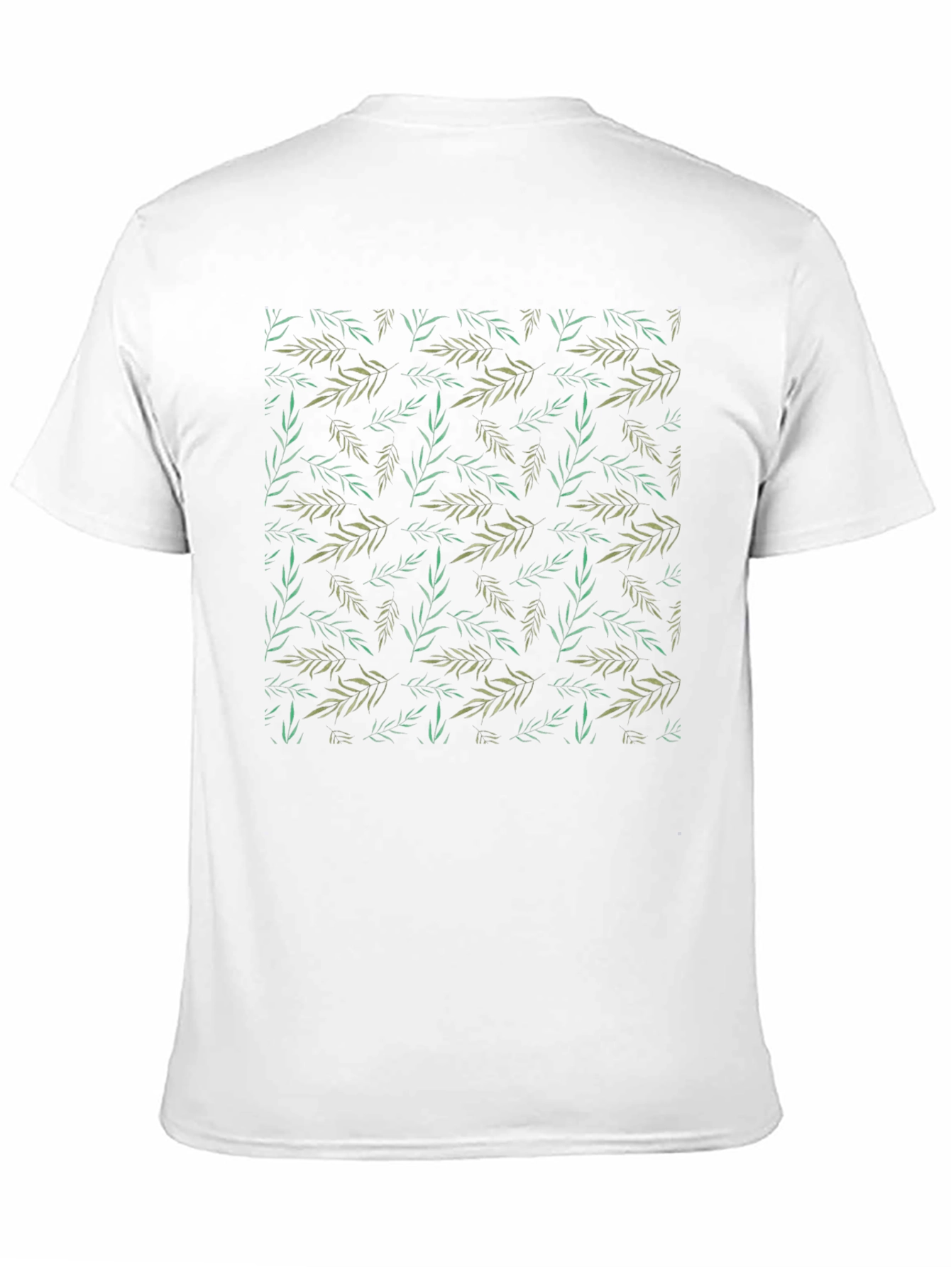 Leaf Print Black T-Shirt - Casual Style