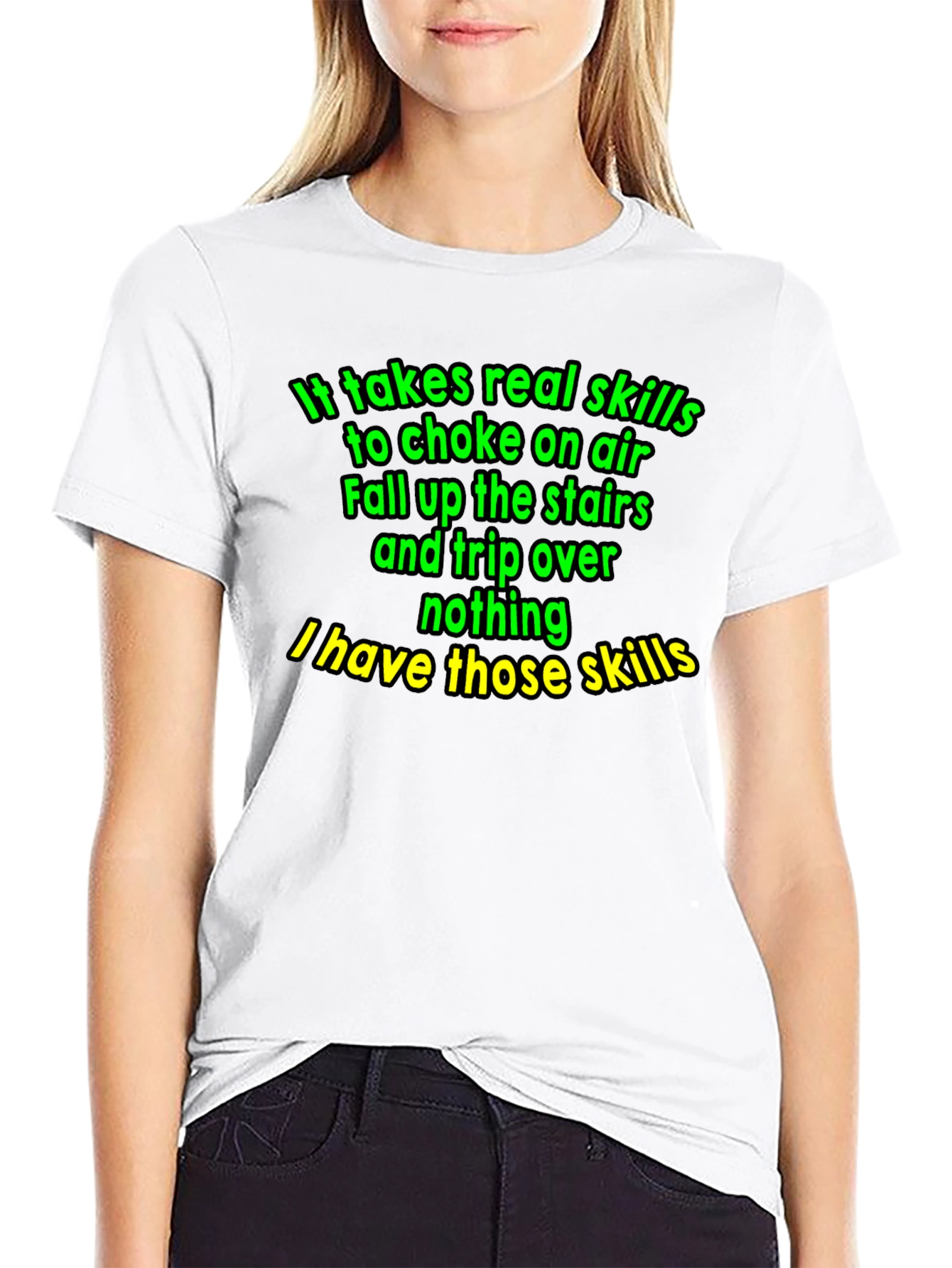 Funny Skills T-Shirt - Choke on Air