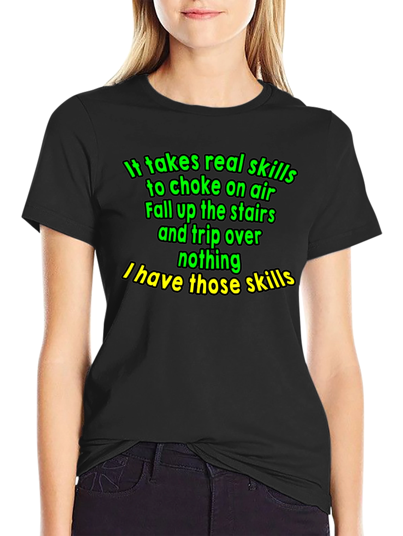 Funny Skills T-Shirt - Choke on Air