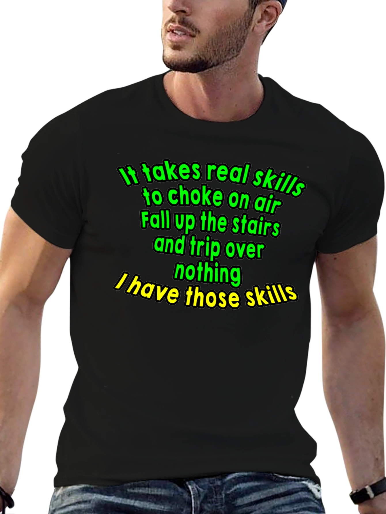 Funny Skills T-Shirt - Choke on Air