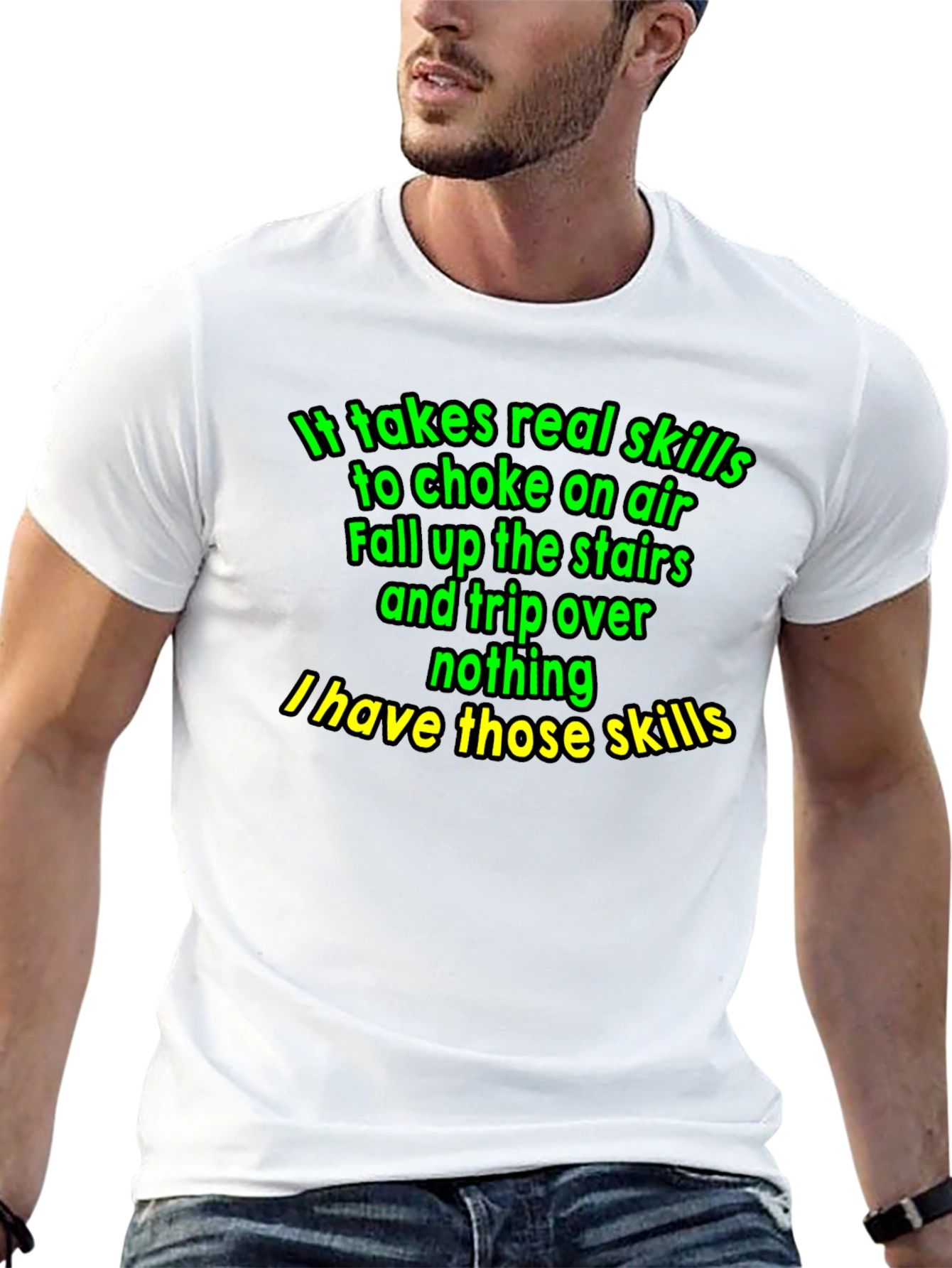 Funny Skills T-Shirt - Choke on Air
