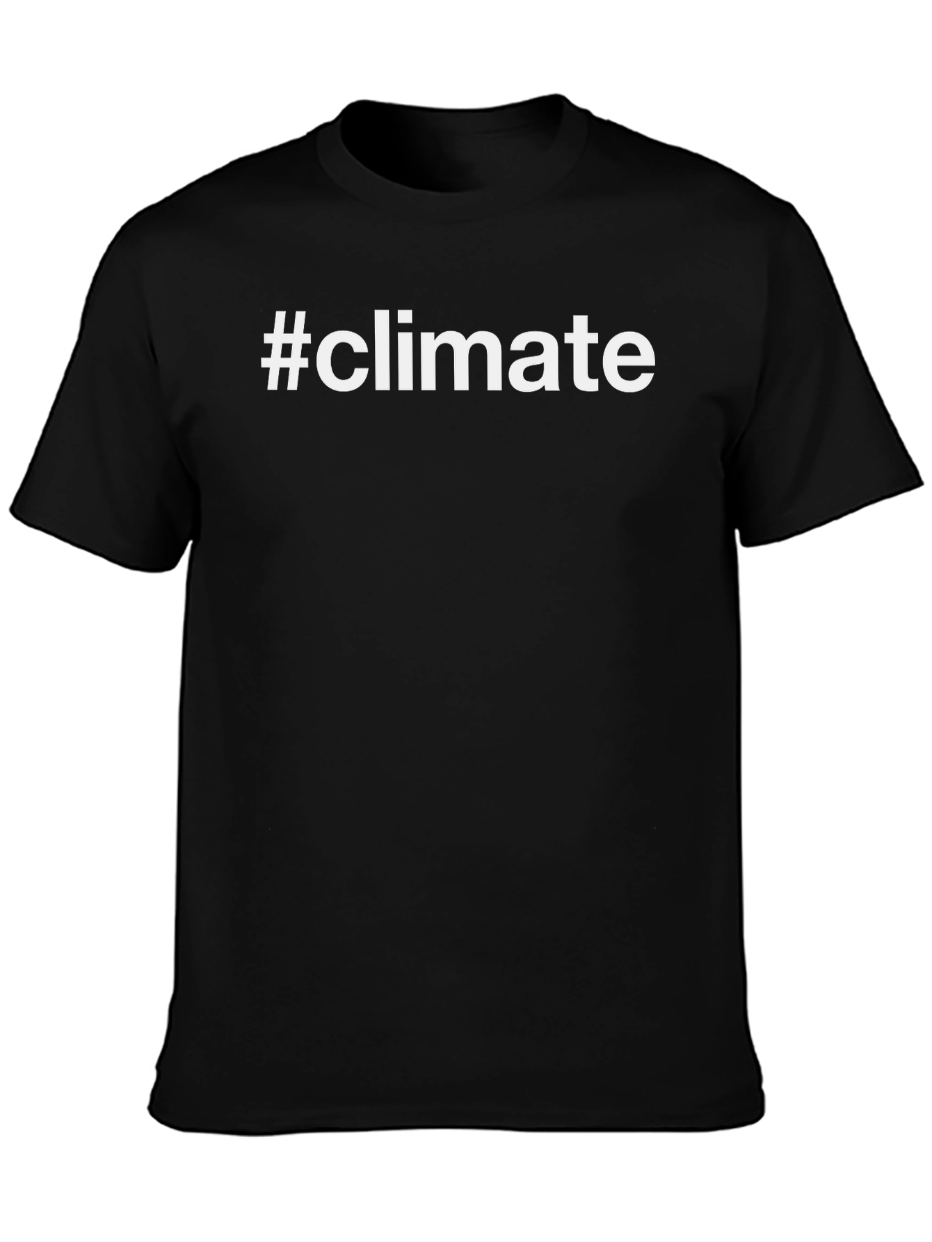 #Climate T-Shirt - Black Crew Neck Environmental Awareness Tee