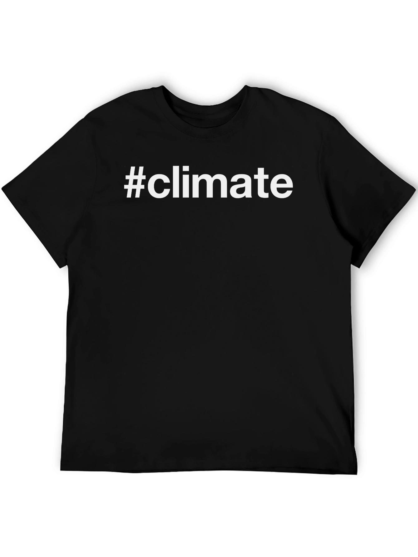 #Climate T-Shirt - Black Crew Neck Environmental Awareness Tee