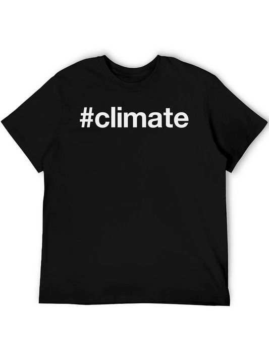 #Climate T-Shirt - Black Crew Neck Environmental Awareness Tee