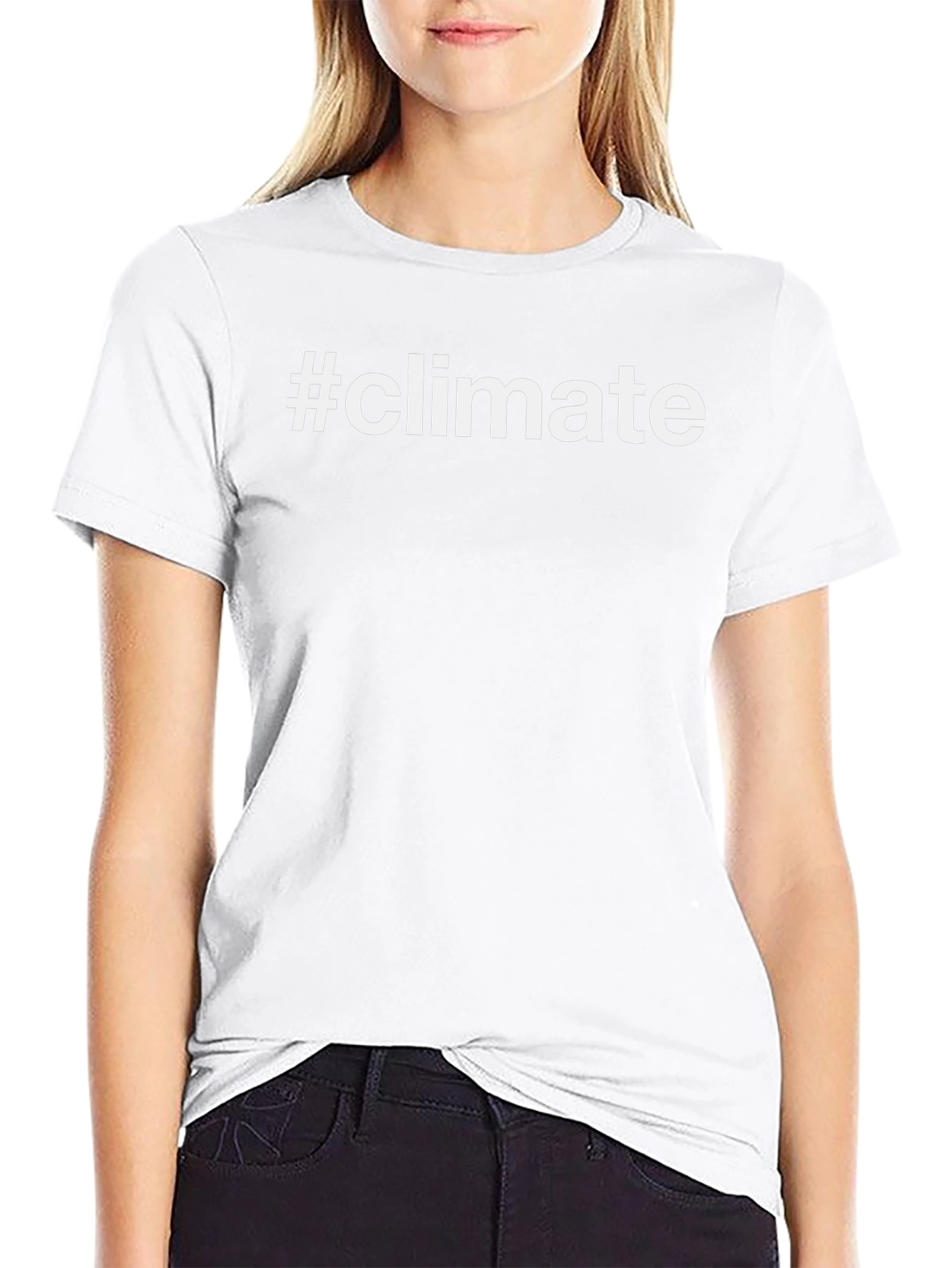 #Climate T-Shirt - Black Crew Neck Environmental Awareness Tee