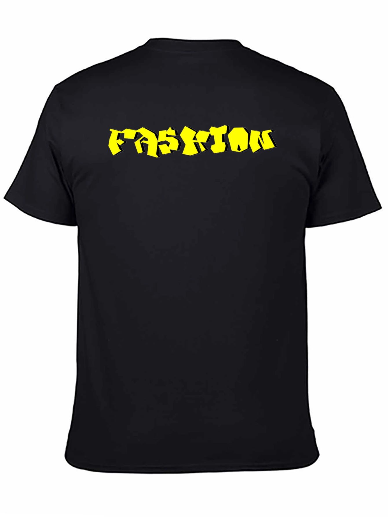 Mens Black Fashion Graphic Tee
