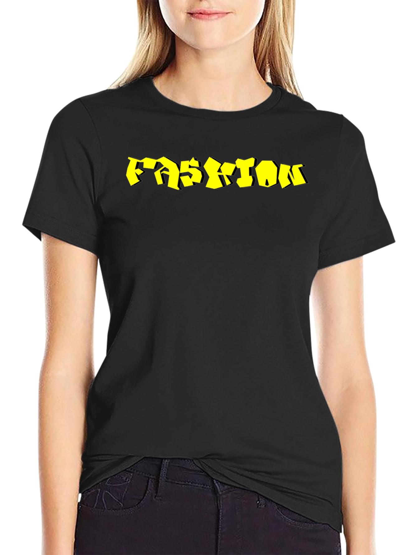 Mens Black Fashion Graphic Tee
