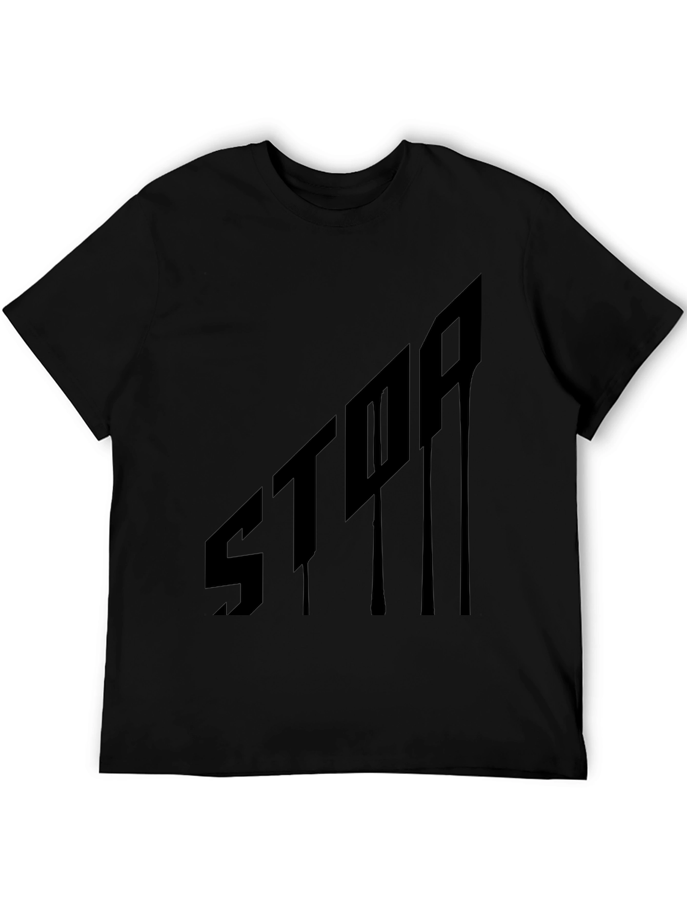 Edgy Black Graphic Tee - Bold Statement Shirt