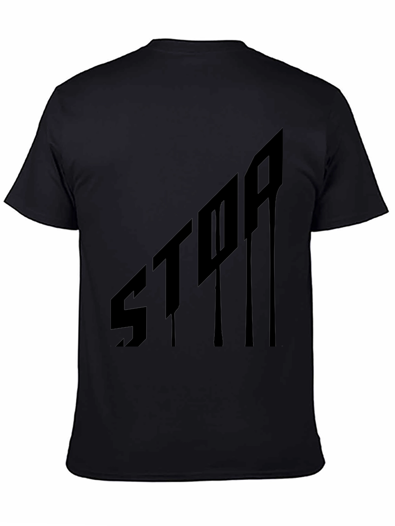 Edgy Black Graphic Tee - Bold Statement Shirt