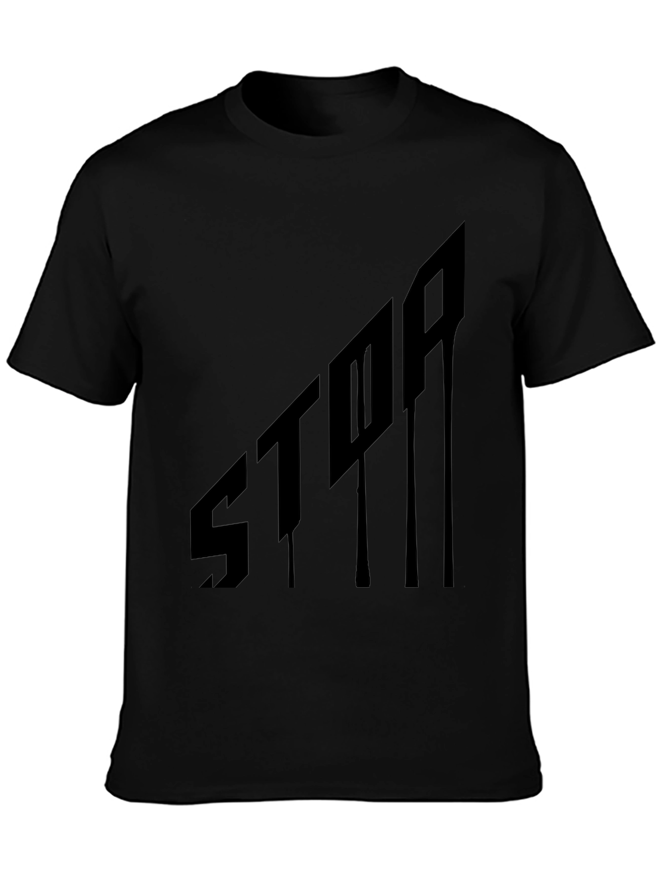 Edgy Black Graphic Tee - Bold Statement Shirt
