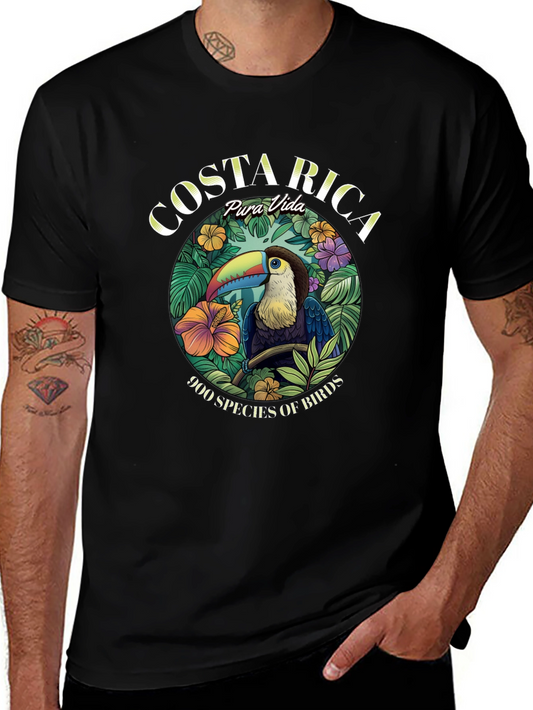 Costa Rica Toucan Graphic Tee - Black