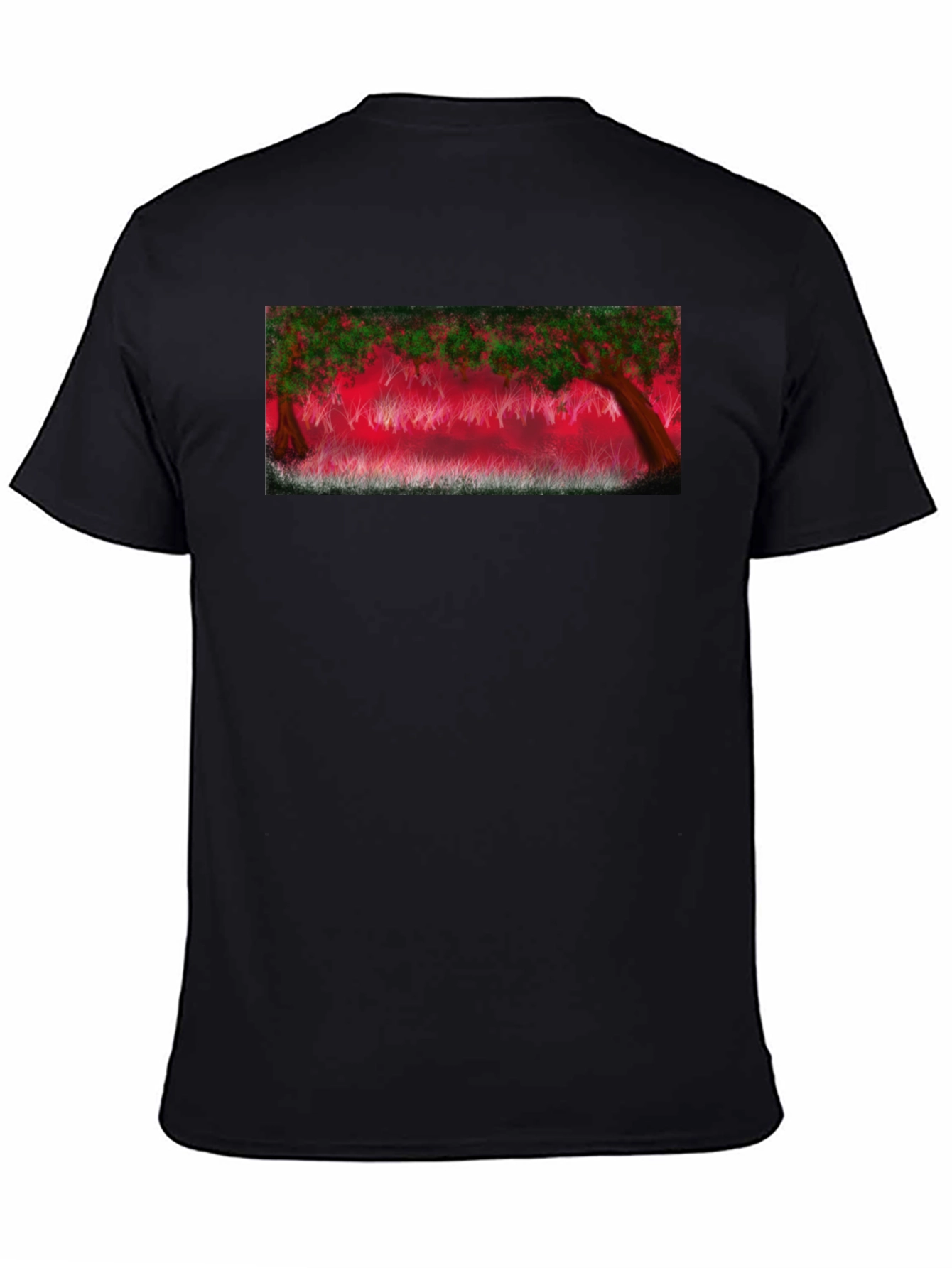 Enchanted Forest Graphic Tee - Black Cotton Blend