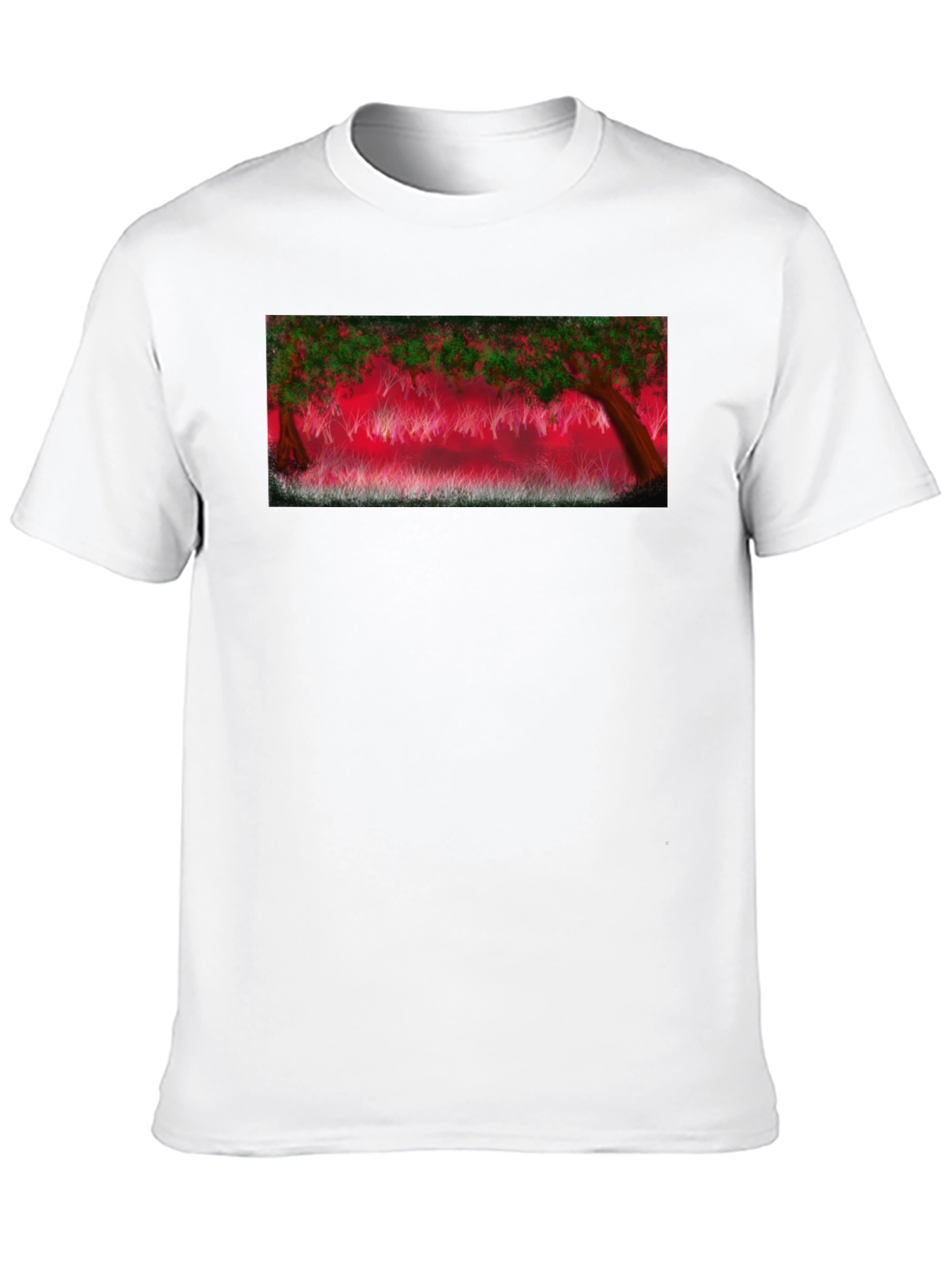 Enchanted Forest Graphic Tee - Black Cotton Blend