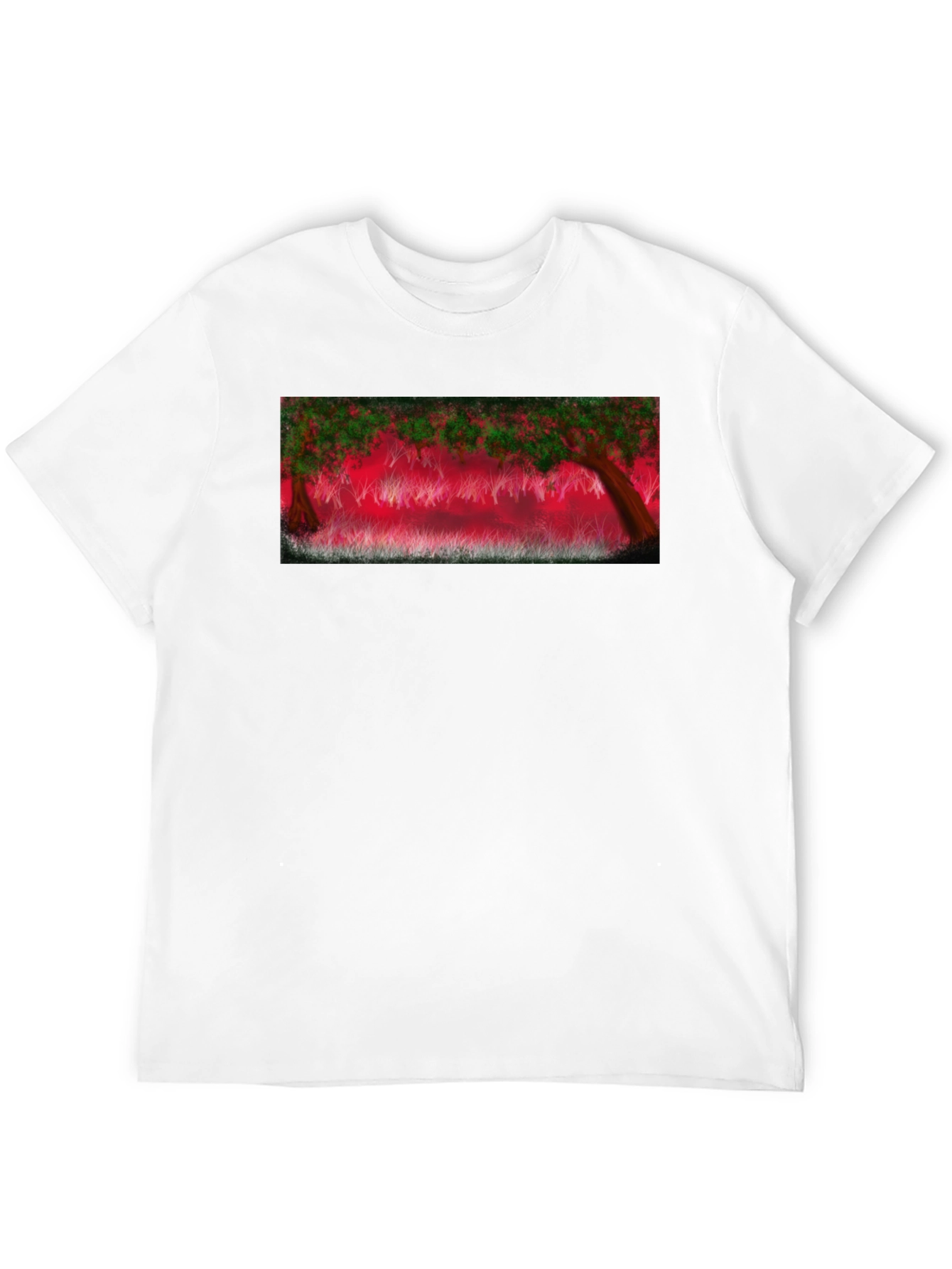 Enchanted Forest Graphic Tee - Black Cotton Blend