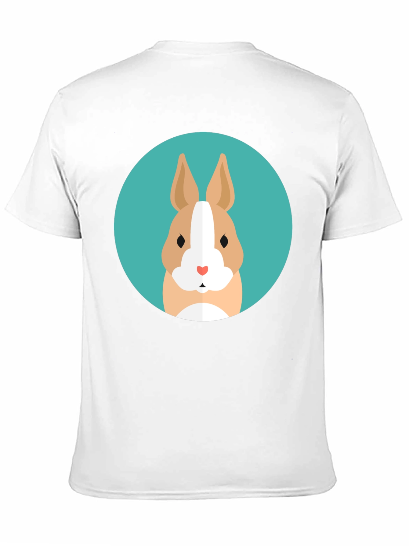 Cute Bunny Graphic Tee - Soft Black Cotton T-Shirt