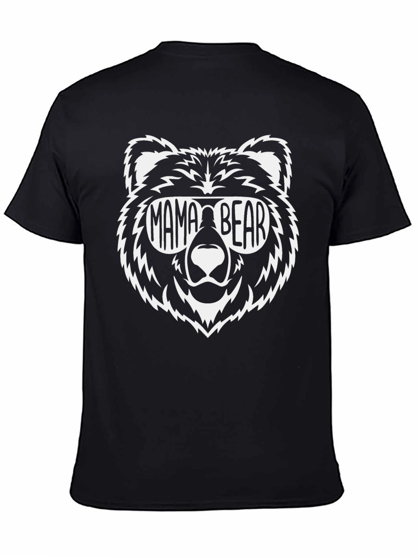 Mama Bear Graphic Tee - Black Cotton Comfort