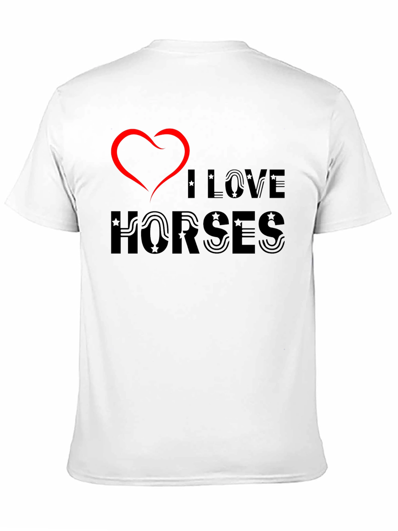 I Love Horses Graphic Tee - Black