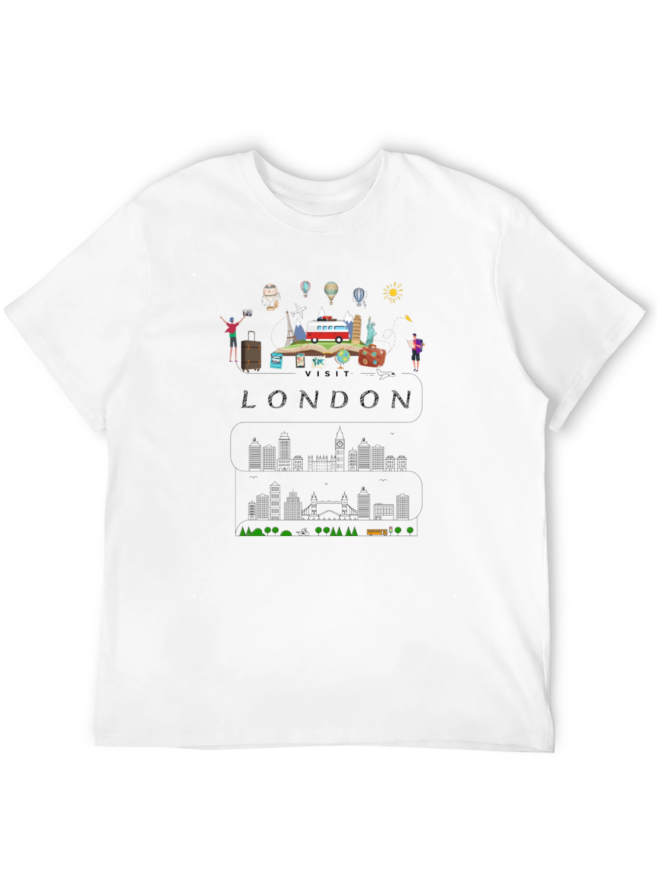 Visit London Black Graphic T-Shirt