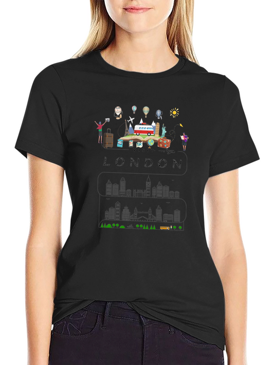 Visit London Black Graphic T-Shirt