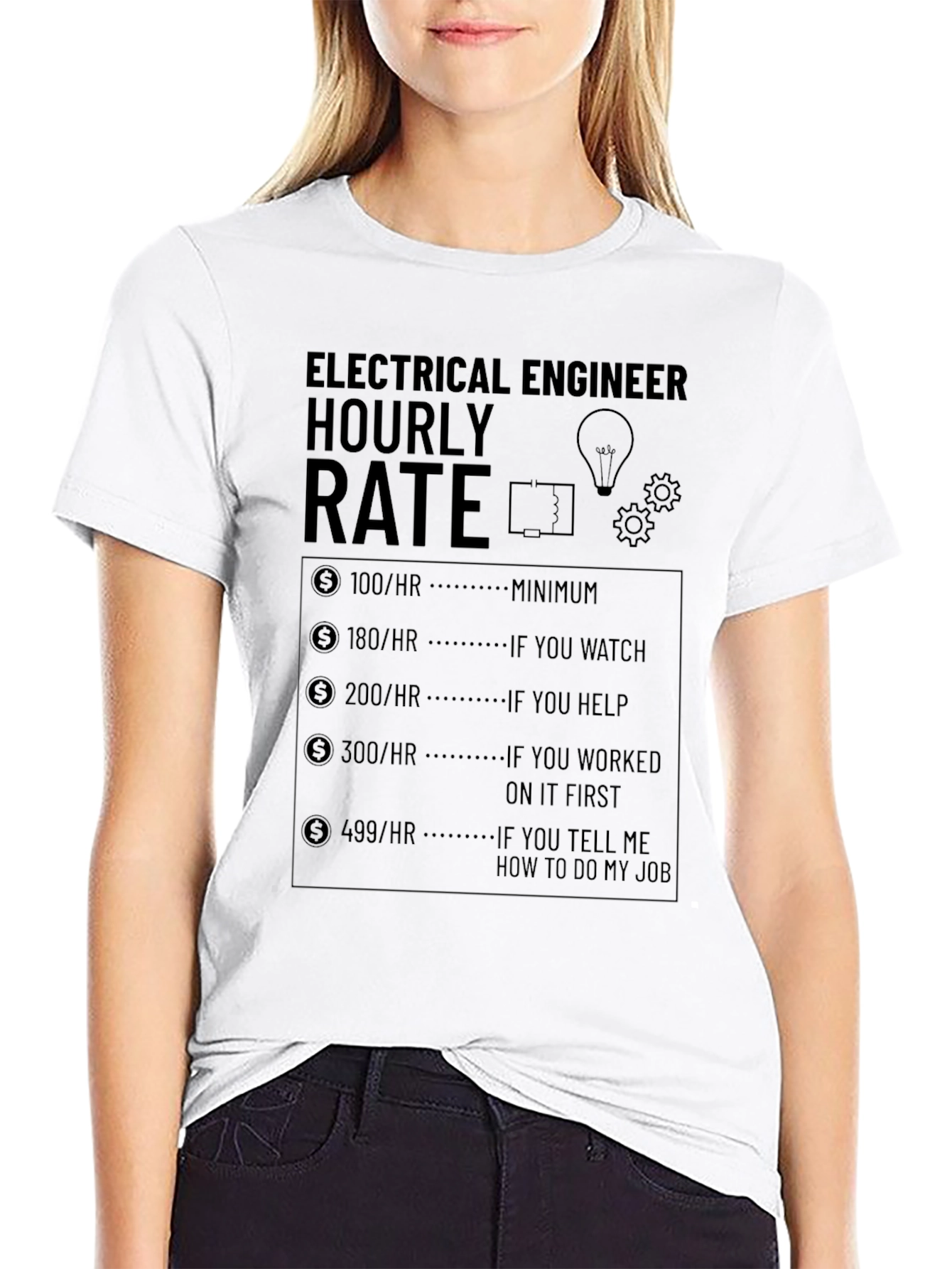 Electrical Engineer Hourly Rate Funny T-Shirt