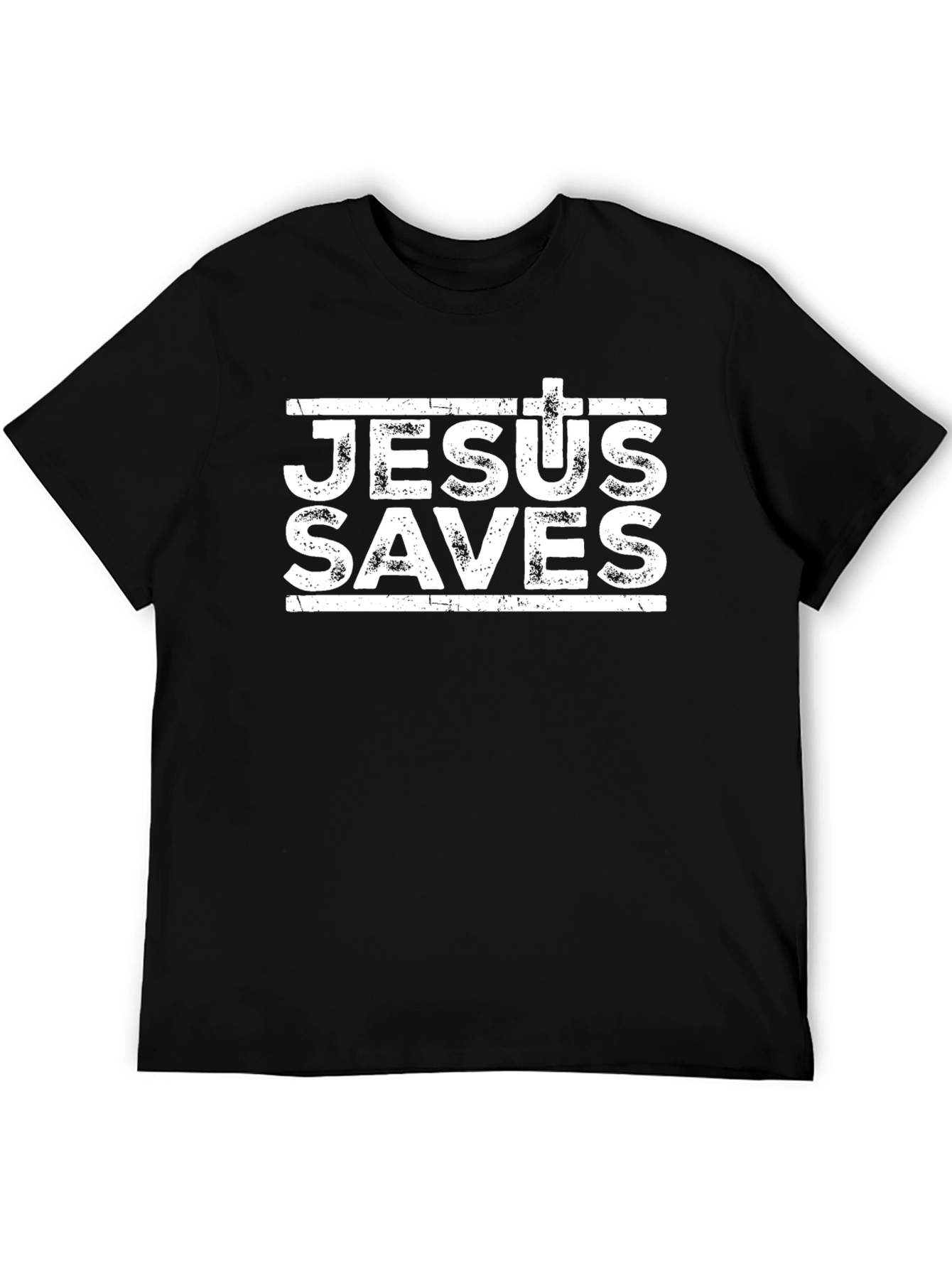 Jesus Saves Black Christian T-Shirt