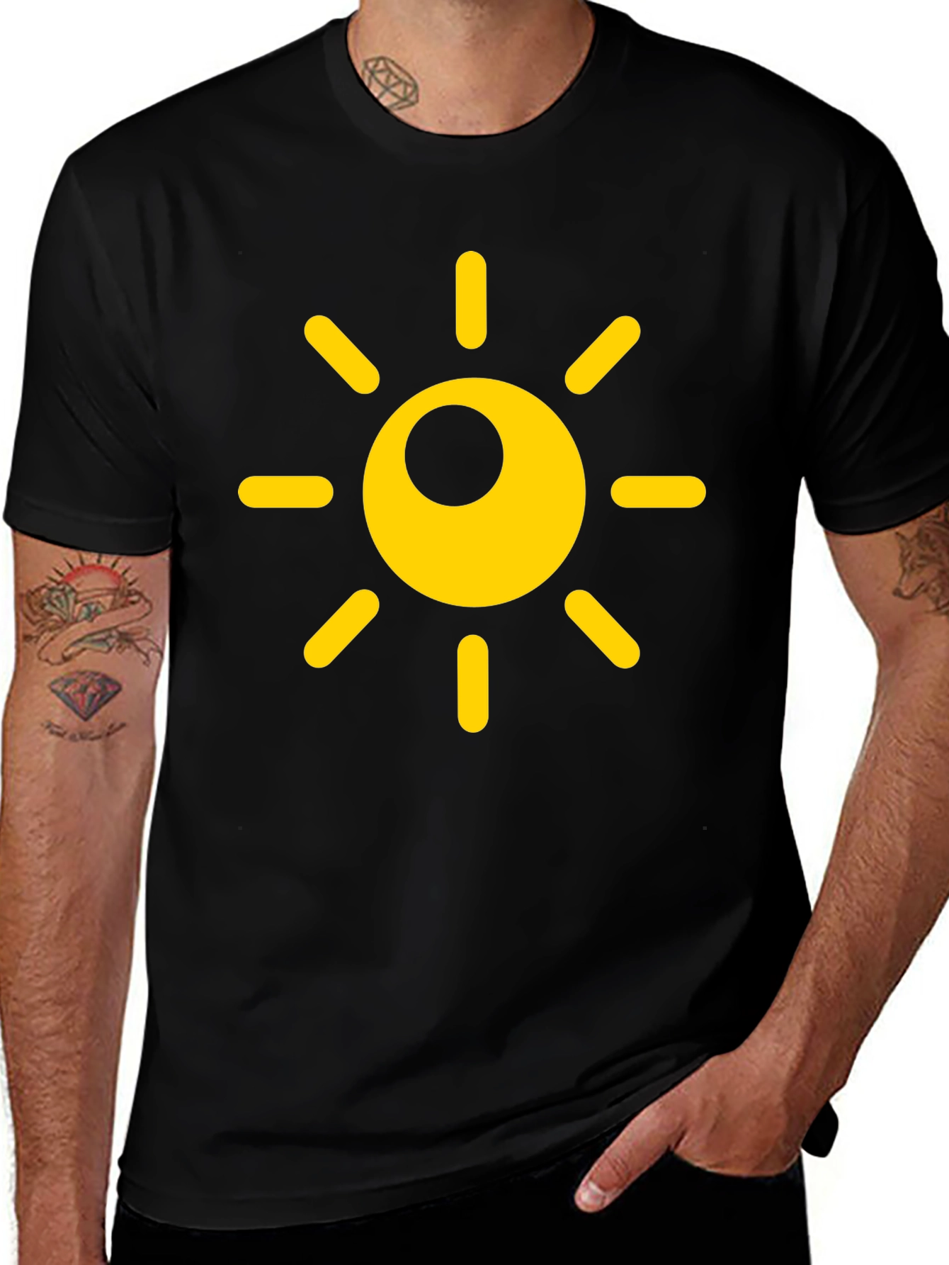 Sunny Day Black T-Shirt - Brighten Your Wardrobe!
