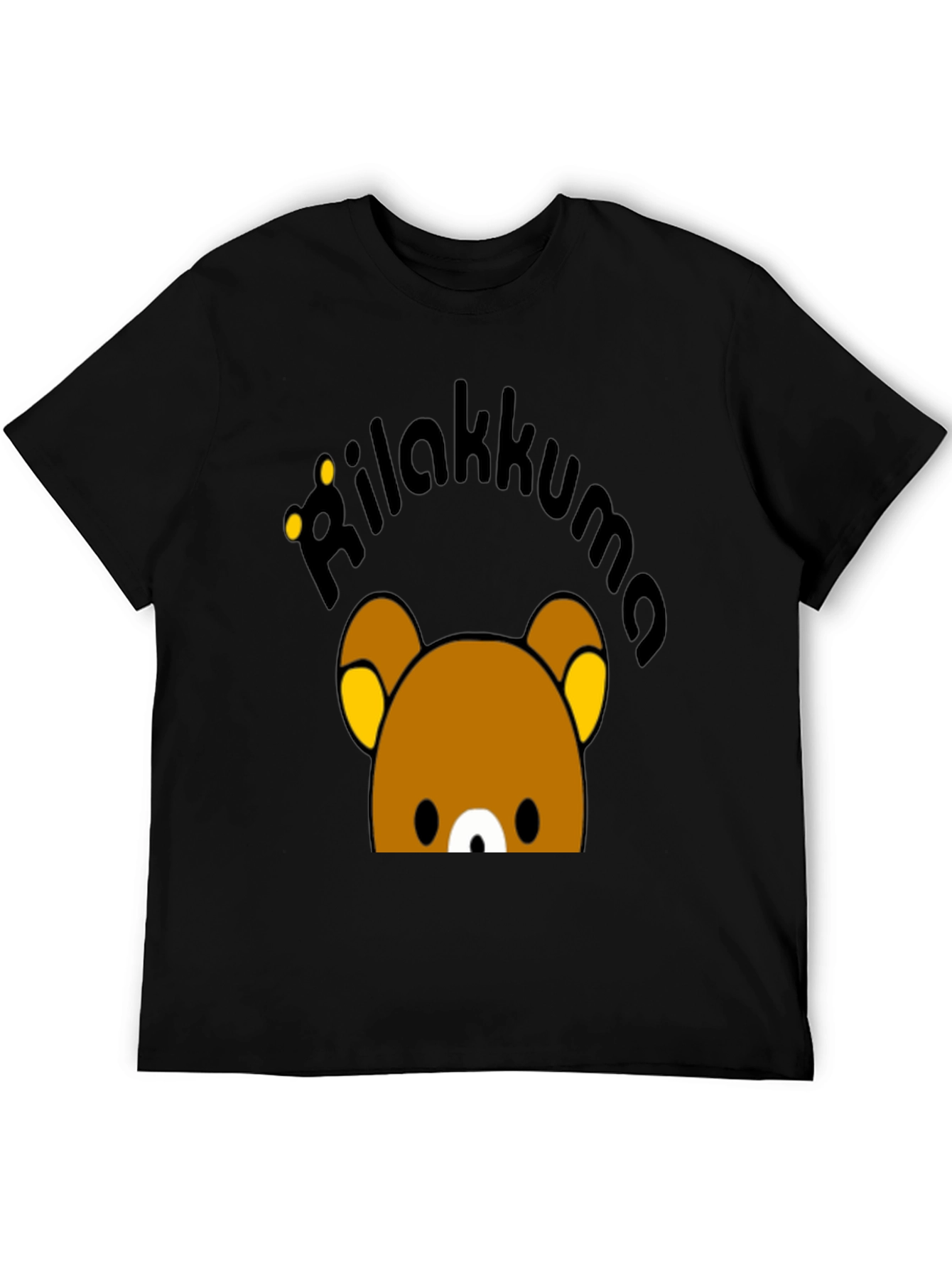 Rilakkuma Graphic Print Black T-Shirt