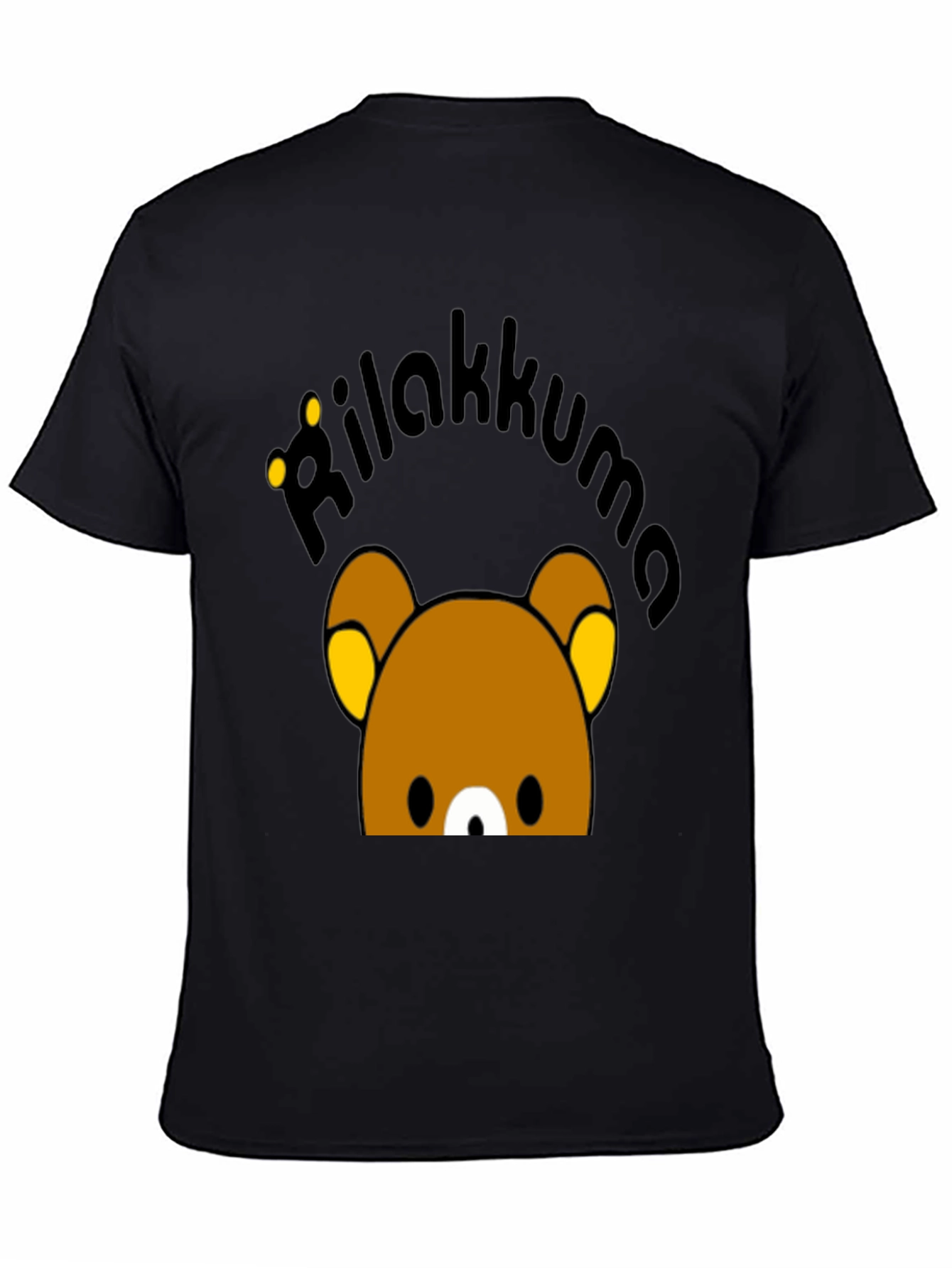Rilakkuma Graphic Print Black T-Shirt