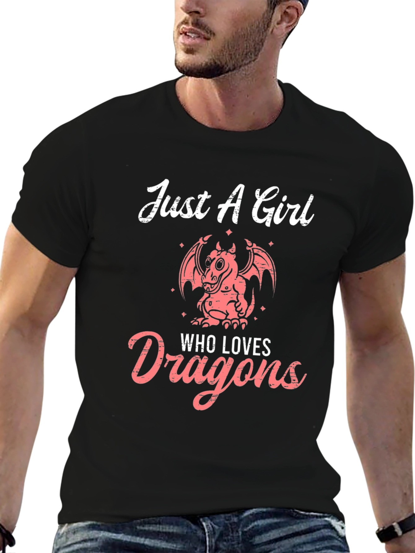 Just A Girl Who Loves Dragons Graphic T-Shirt