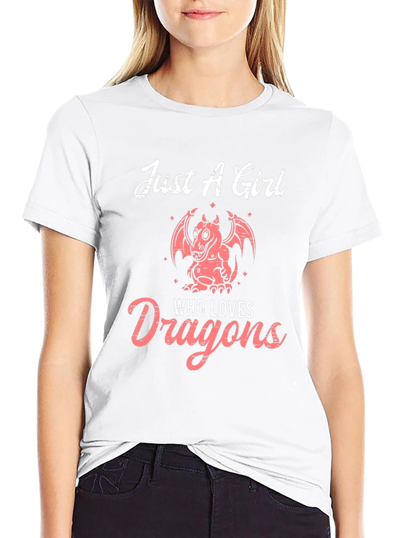 Just A Girl Who Loves Dragons Graphic T-Shirt