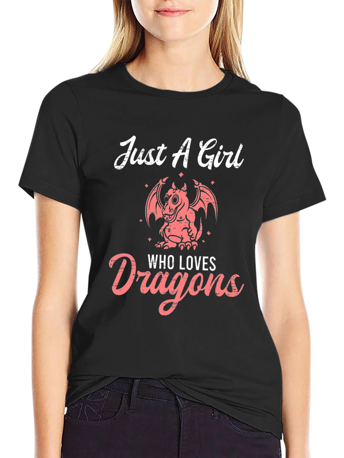 Just A Girl Who Loves Dragons Graphic T-Shirt