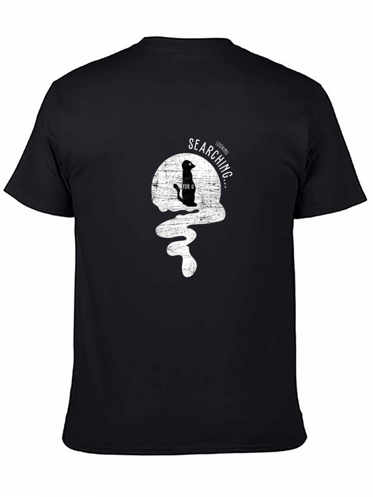 Searching Meerkat Graphic T-Shirt - Black Cotton