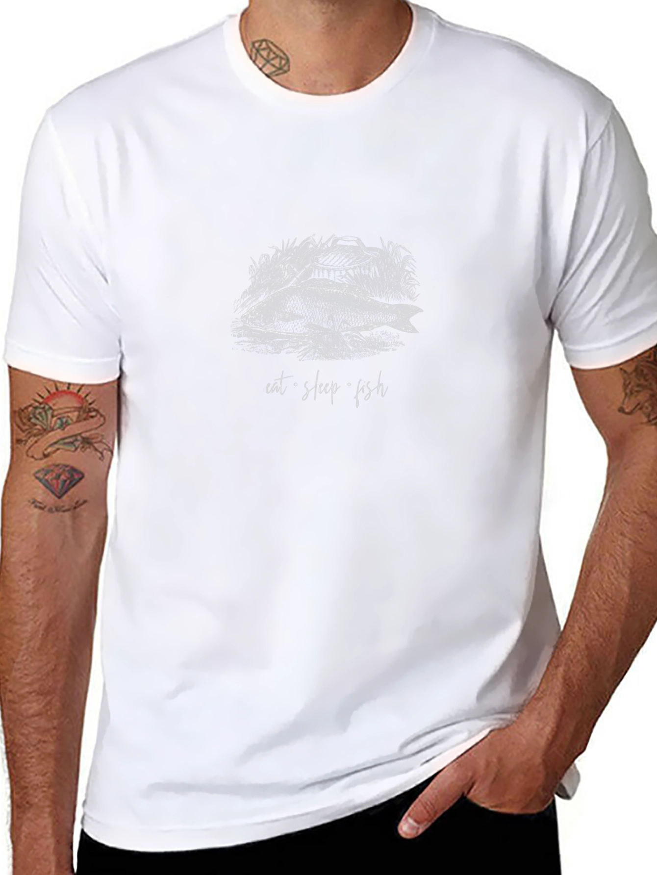 Eat Sleep Fish Graphic T-Shirt