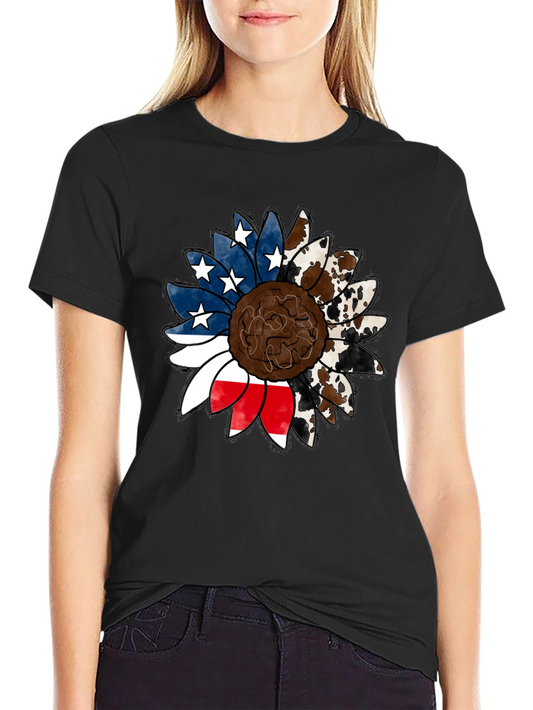 American Cowhide Sunflower Graphic Tee