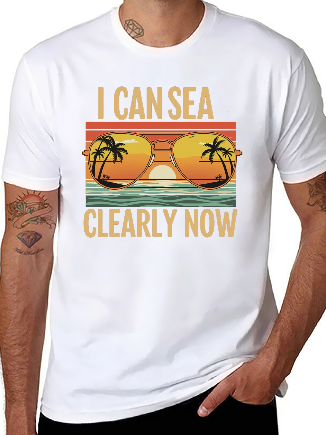 I Can Sea Clearly Now T-Shirt: Coastal Vibes Tee