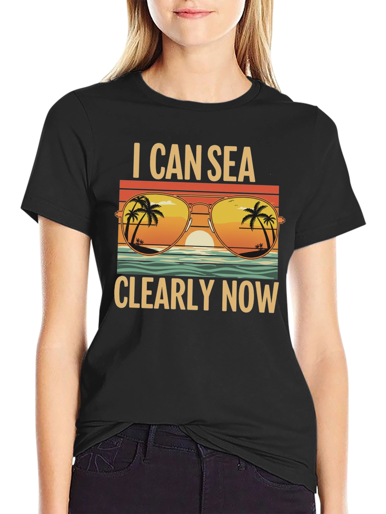 I Can Sea Clearly Now T-Shirt: Coastal Vibes Tee