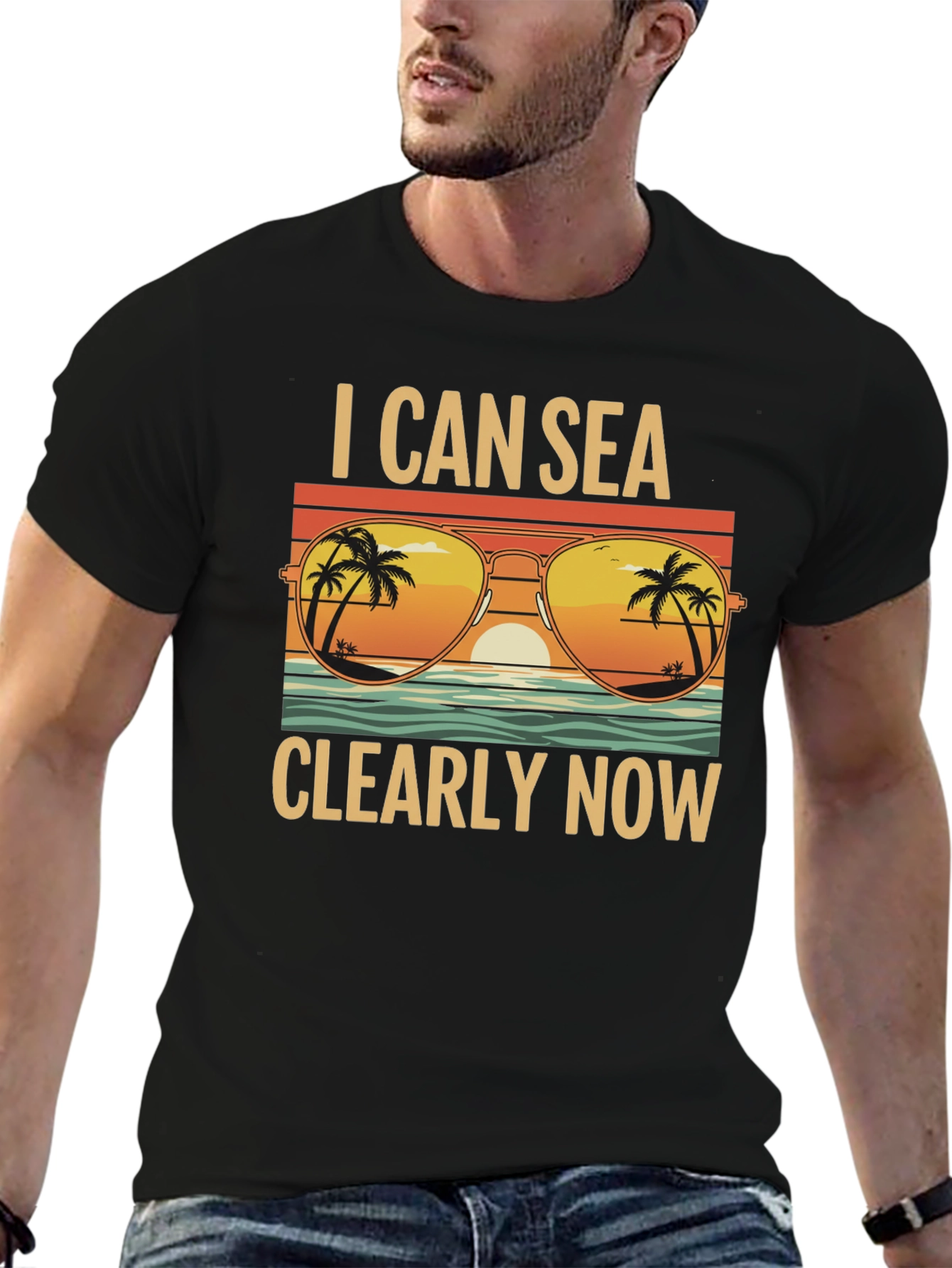 I Can Sea Clearly Now T-Shirt: Coastal Vibes Tee