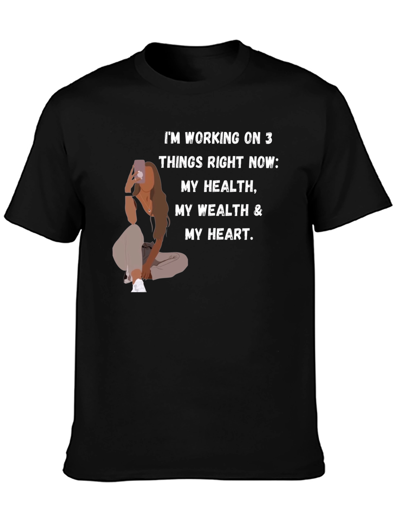 Motivational Health Wealth Heart T-Shirt