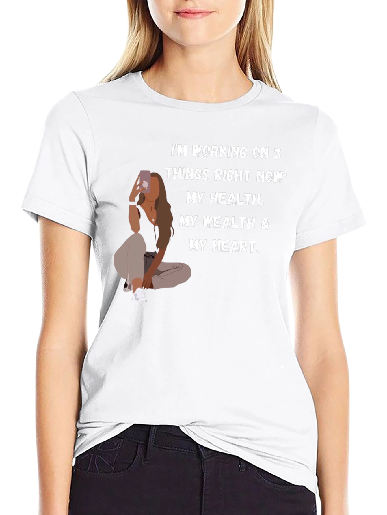 Motivational Health Wealth Heart T-Shirt