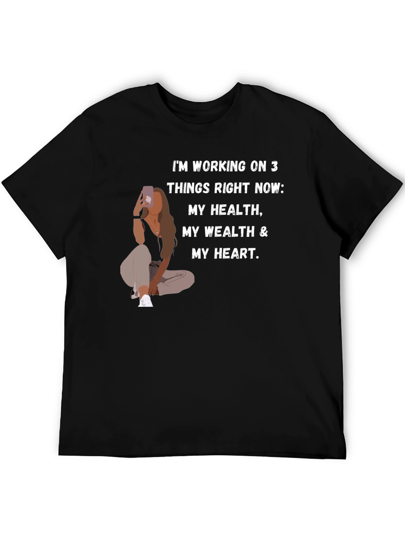Motivational Health Wealth Heart T-Shirt