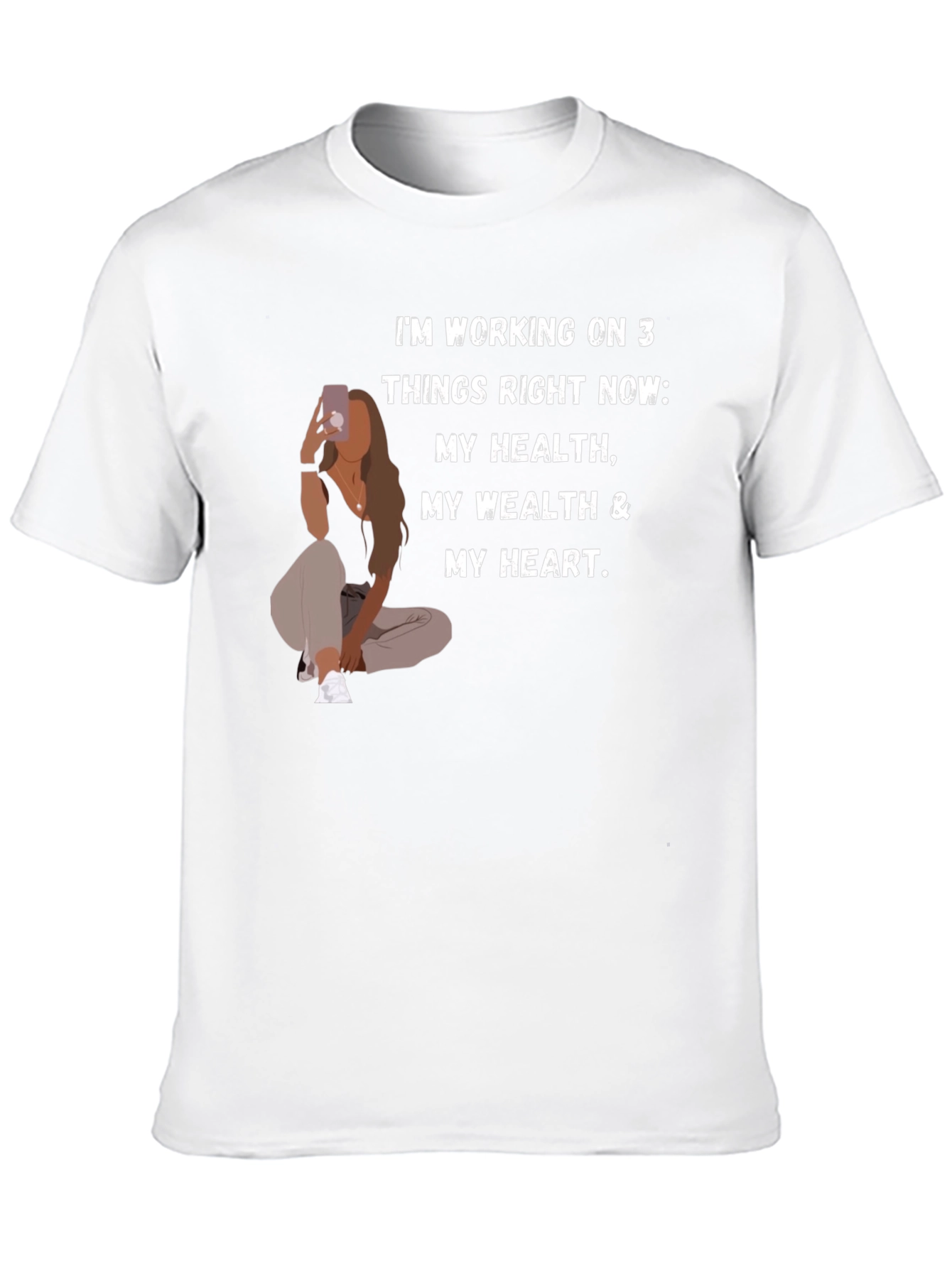 Motivational Health Wealth Heart T-Shirt